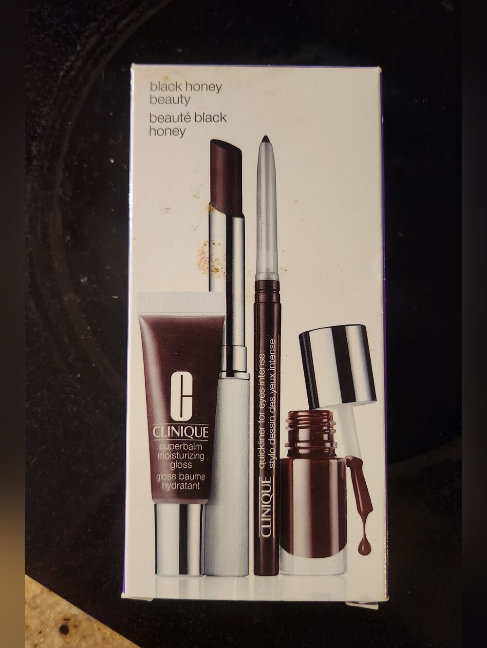 NWT Clinique 4 Pc. Black Honey Cosmetic Set Box Brand New